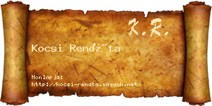 Kocsi Renáta névjegykártya