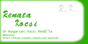 renata kocsi business card
